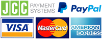 Visa, MasterCard, Amex, JCCsmart, Paypal